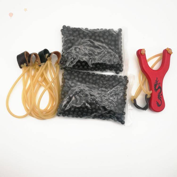 Red slingshot + 1,000 mudballs + 4 bands